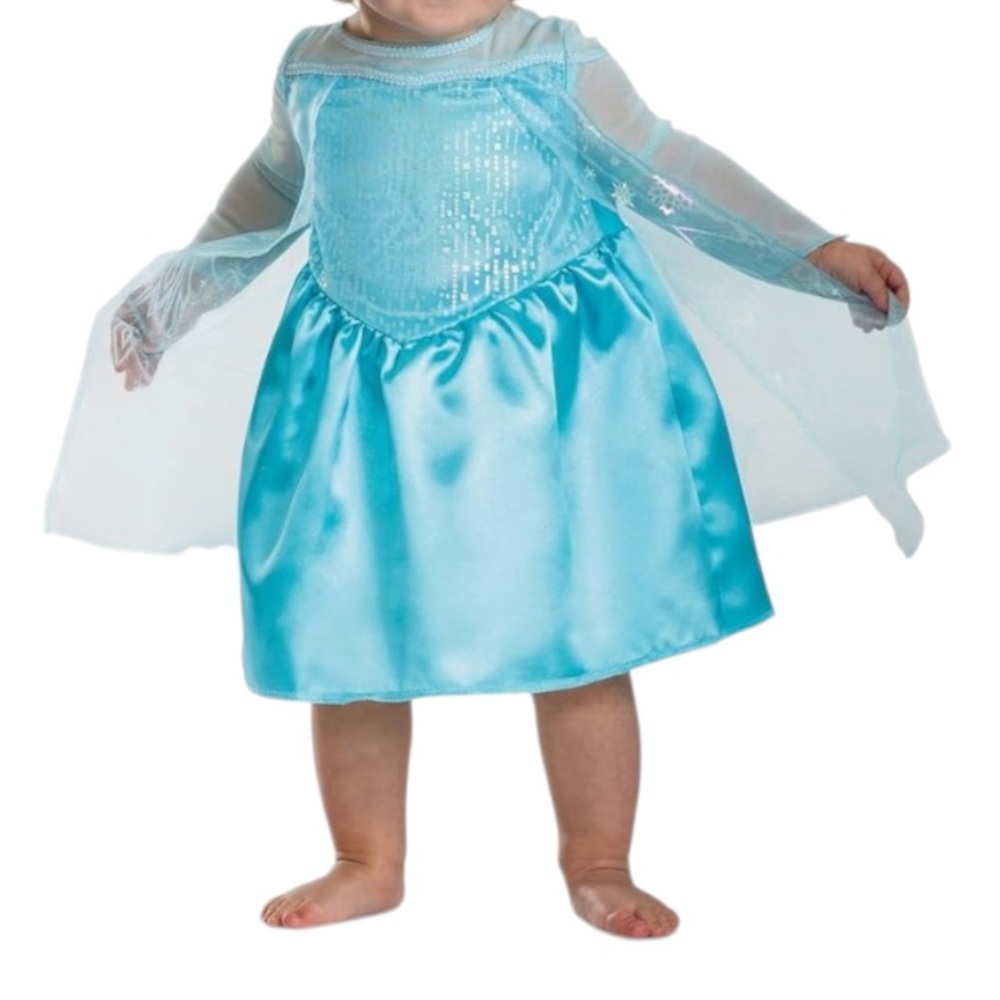 Disney Frozen Elsa Infant Halloween Costume Includes Dress and Cape 12-18 months